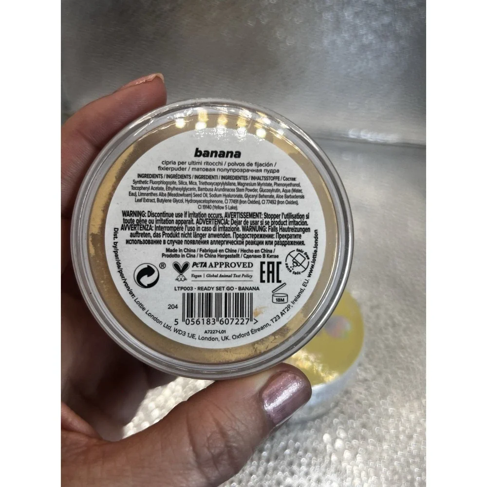 4pc Lottie London Ready Set! Go in Banana Setting Powder infused‎ W/Hyaluronic